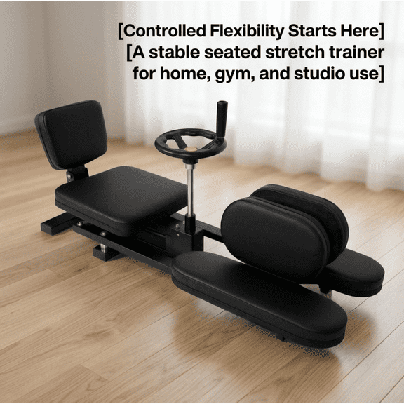 Tanfengu Stretching Machine, With Backrest, Split Trainer, Leg Stretcher, Ergonomic Design, Wear Resistant, Portable Use for Fitness Flexibility, Black