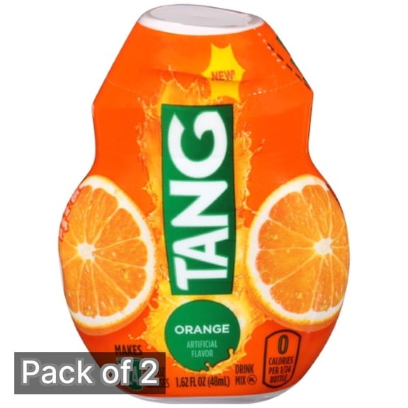 Tang Orange Artificially Flavored Liquid Soft Drink Mix, 1.62 fl oz Bottle (Pack of 2)