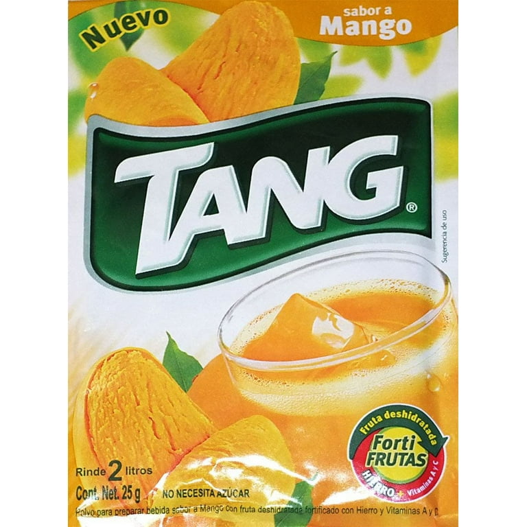 Tang Mango Flavor Mexican Juice Mix, 3 Pack, 15g Each, No Sugar