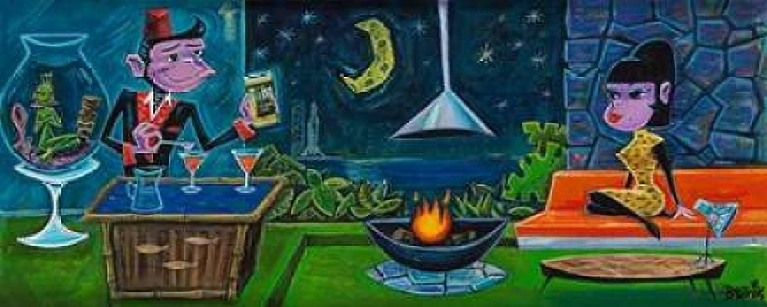 Tang Time Canvas Art - Beatnik (Graeme Mckim) (24 x 48)
