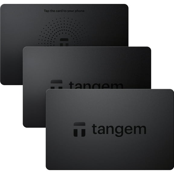 Tangem Wallet 2.0 Pack of 3 - Secure Crypto Wallet - Trusted Cold Storage for Bitcoin, Ethereum, NFT's & More Coins - 100% Offline Hardware Wallet