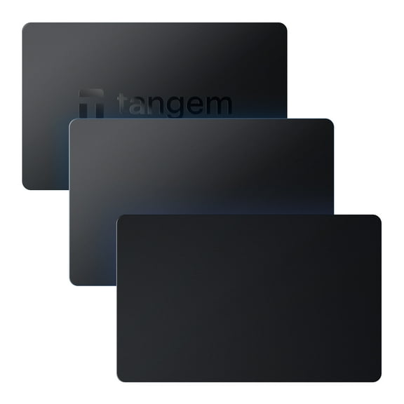 Tangem Wallet Pack of 3 - Stealth Collection - Secure Crypto Wallet - Trusted Cold Storage for Bitcoin, Ethereum, NFT's & More Coins - 100% Offline Hardware Wallet