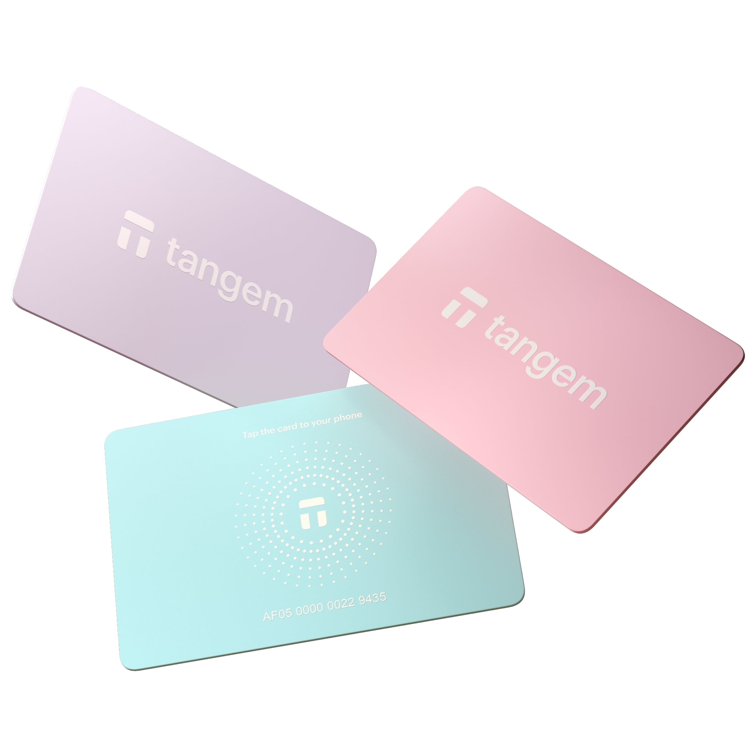 Tangem Wallet Pack of 3 - Secure Crypto Wallet - Trusted Cold Storage for Bitcoin, Ethereum, NFT's & More Coins - 100% Offline Hardware Wallet- Blush Sky Collection