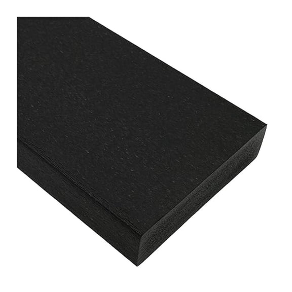 Tangent Lumber - Black, 2x4 (1.5" x 3.5"), 72" Length - HDPE Plastic Board for Outdoor Furniture and More