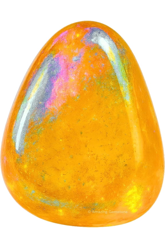 Tangerine Aura Quartz Crystals and Healing Stones Tumbled - 1 oz