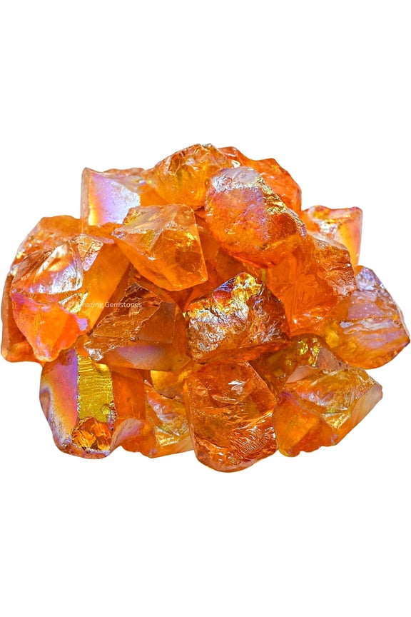 Tangerine Aura Quartz Raw Crystals and Healing Stones (1 lb)
