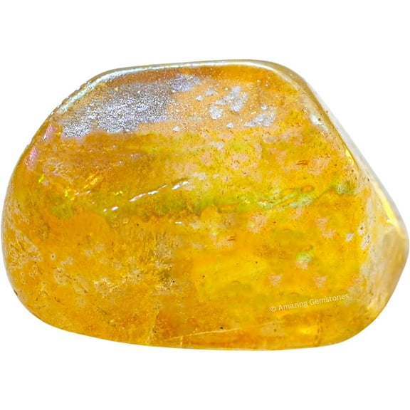 Tangerine Aura quartz(Citrine Paani) Crystal Tumbled Stones Polished Rocks (1 OZ)
