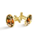thumbnail image 1 of Tangerine Elegant Shirt Cufflinks Set Made of Stainless Steel for Formal Occasions, 1 of 6