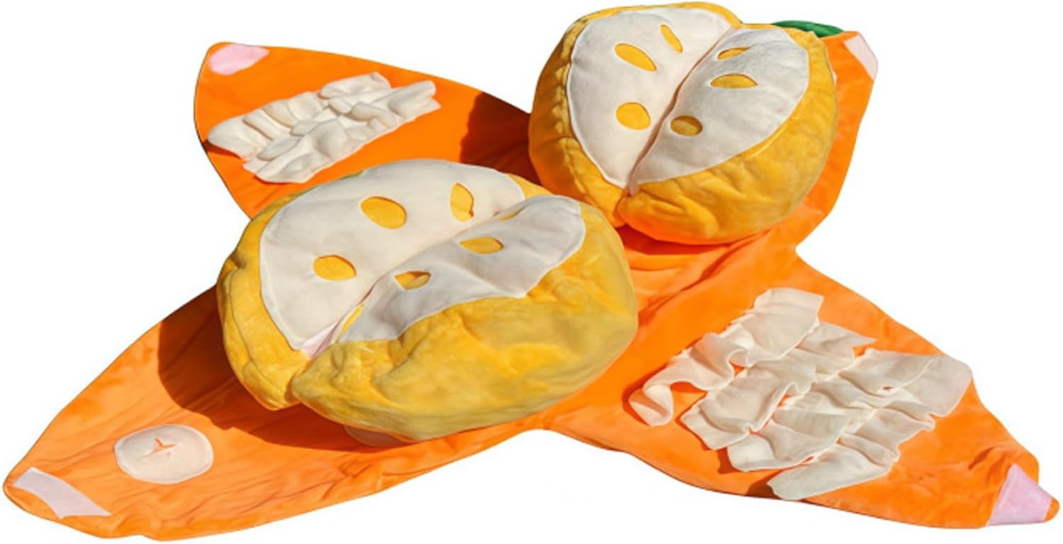 Tangerine Interactive Dog Toy Squeaky Plush Hide and Seek Pet Toy with Crinkle Paper