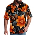 thumbnail image 1 of Tangerine Men's Short Sleeve Casual Printed Button Down Beach Shirts - Summer Fashion Tops, 1 of 6