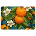 thumbnail image 1 of Tangerine Non-Slip Polyester Bath Rug, Machine Washable Area Rugs for Bathroom and Chair Rug, 1 of 6