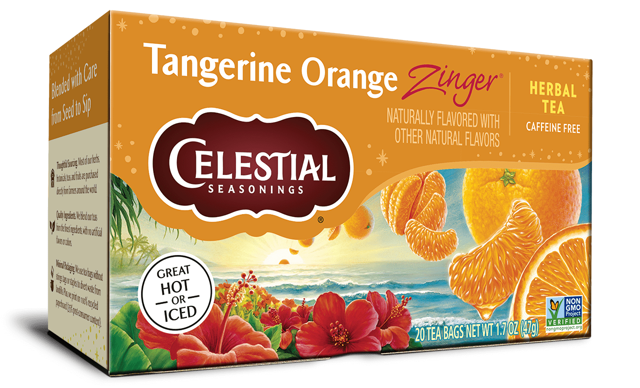 Tangerine Orange Zinger Herbal Tea 1 box (20 tea bags)