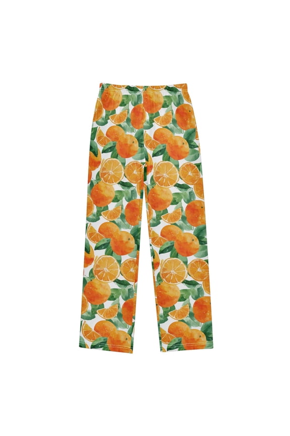 Tangerine Pajama Pants Soft and Lightweight Elastic Waistband Pajama Pants