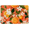 thumbnail image 1 of Tangerine Polyester Non-Slip Machine Washable Indoor Rug Floor Mat Chair Rug, 1 of 6