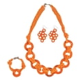 thumbnail image 1 of Tangerine Shell Necklace Set, 1 of 4