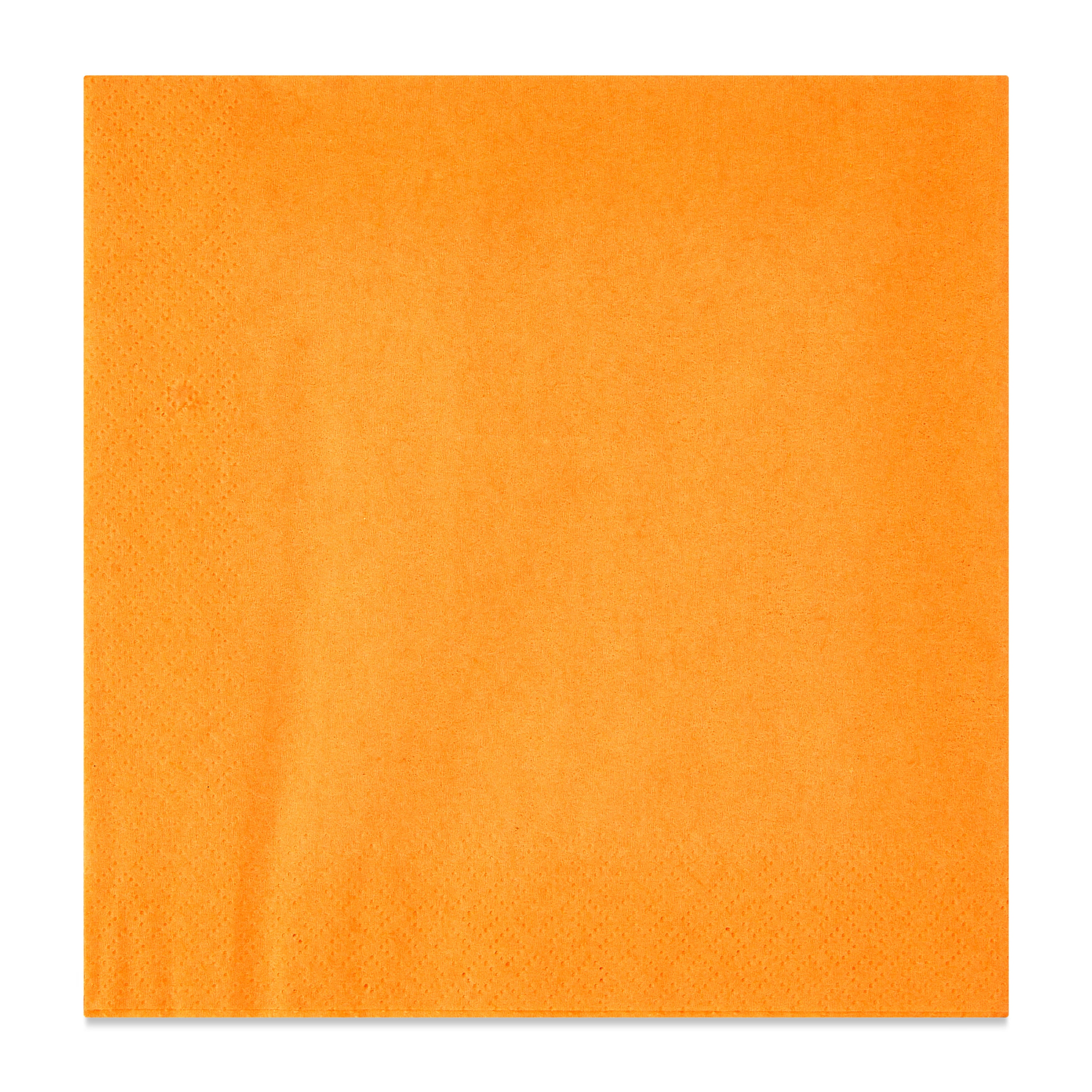 6.5" x 6.5" Disposable Tangerine Paper Napkins, 75 Count, by Way To Celebrate