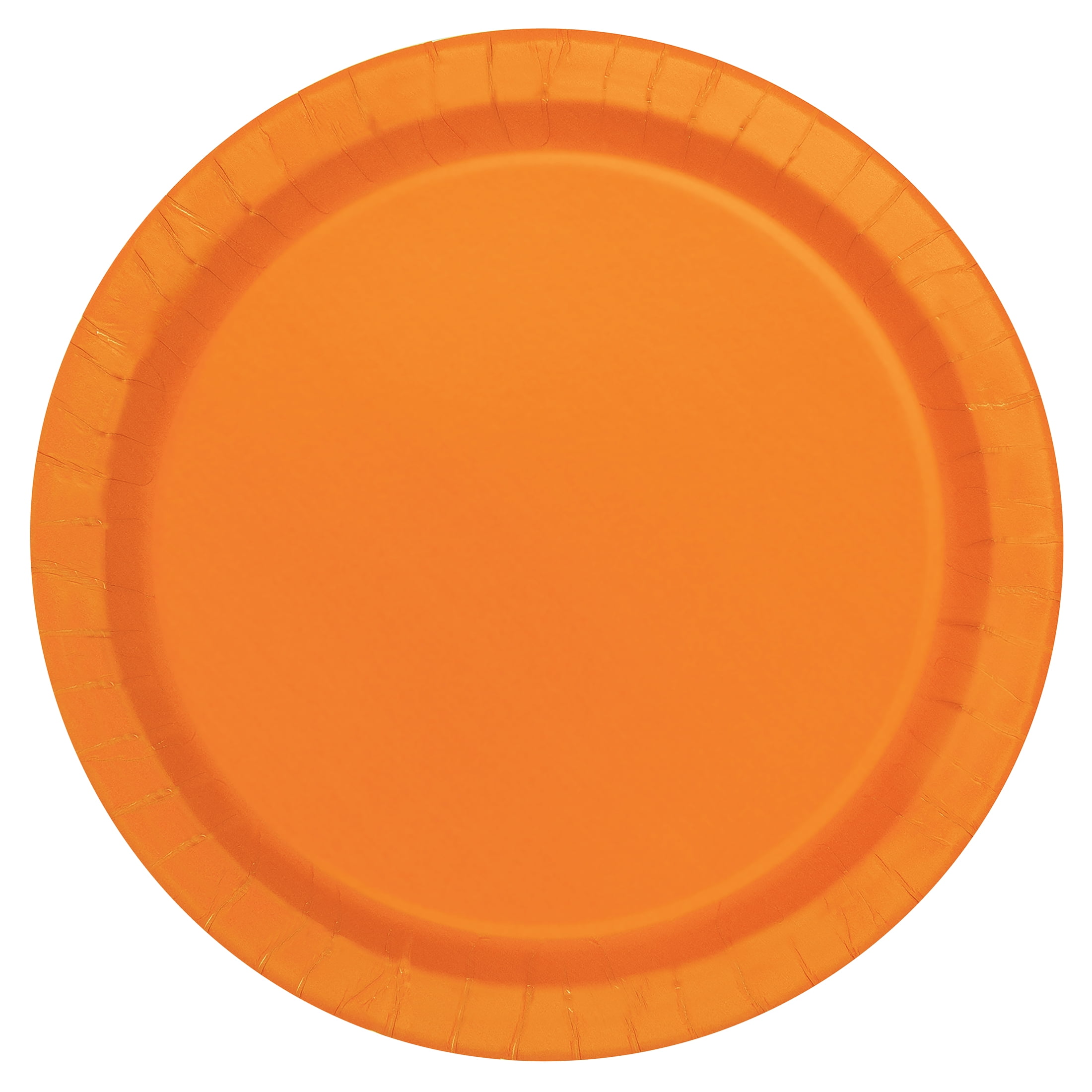 Way To Celebrate Orange Disposable Paper Plates, 9 in, 55 Count