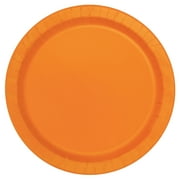 Disposable Paper Plates, 9", Tangerine, 55 Pieces, by Way To Celebrate