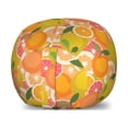 thumbnail image 1 of Tangerine Storage Toy Bag Chair, Cartoon Design Fresh Tasty Whole and Halved Citrus Fruits Repetitive Pattern, Stuffed Animal Organizer Washable Bag, Large Size, Multicolor, by Ambesonne, 1 of 3