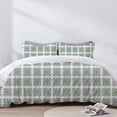 thumbnail image 1 of The Tangerine Store 3-Piece Linen Cotton Mix Duvet Cover Set 88x90 inches - Queen Size, Anastasia Crewel Embroidery - Zip Closure, 4 Corner Ties, Pre-Washed Fabric, 1 of 2