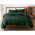thumbnail image 1 of The Tangerine Store 3-Piece Pure Cotton Duvet Cover Set (102x90 in) - Dark Green King Duvet Cover Set with Standard Shams - Pre-Washed, Handmade - Chic Home Decor, 1 of 6