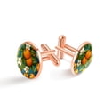 thumbnail image 1 of Tangerine Stylish Men's Cufflink Set, for Dress Shirts, Made of Stainless Steel, Ideal for Formal Events, 1 of 6
