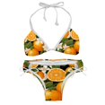 thumbnail image 1 of Tangerine Swim Suit Women Bikini Set Detachable Sponge Adjustable Strap Two-Pack Swim Wear, 1 of 6