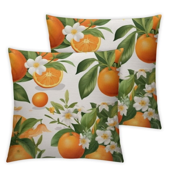 Tangerine Throw Pillow Covers Pillow Cover with Zipper Throw Pillow Cases Double Sided Plush Pillow Covers Decorative Throw Pillows Covers for Couch Living Room Bedroom