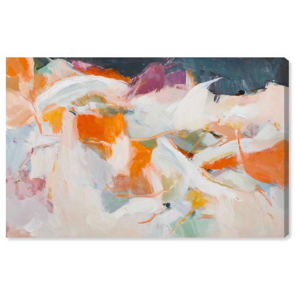 Tangerine Tide II Canvas Print Abstract Wall Art by Art Remedy, Gallery Wrapped, 15 x 10
