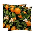 thumbnail image 1 of Tangerine Velvet Bed Pillow Throw Covers Pillow Inserts Throw Pillows with Unique Patterns - Set of 2, Sizes 16x16, 18x18, 20x20 Inches for Various Occasions, 1 of 6