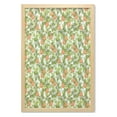 thumbnail image 1 of Tangerine Wall Art with Frame, Vintage Pattern of Mandarins and Flowers, Printed Fabric Poster for Bathroom Living Room Dorms, 23" x 35", Orange Olive Green, by Ambesonne, 1 of 2