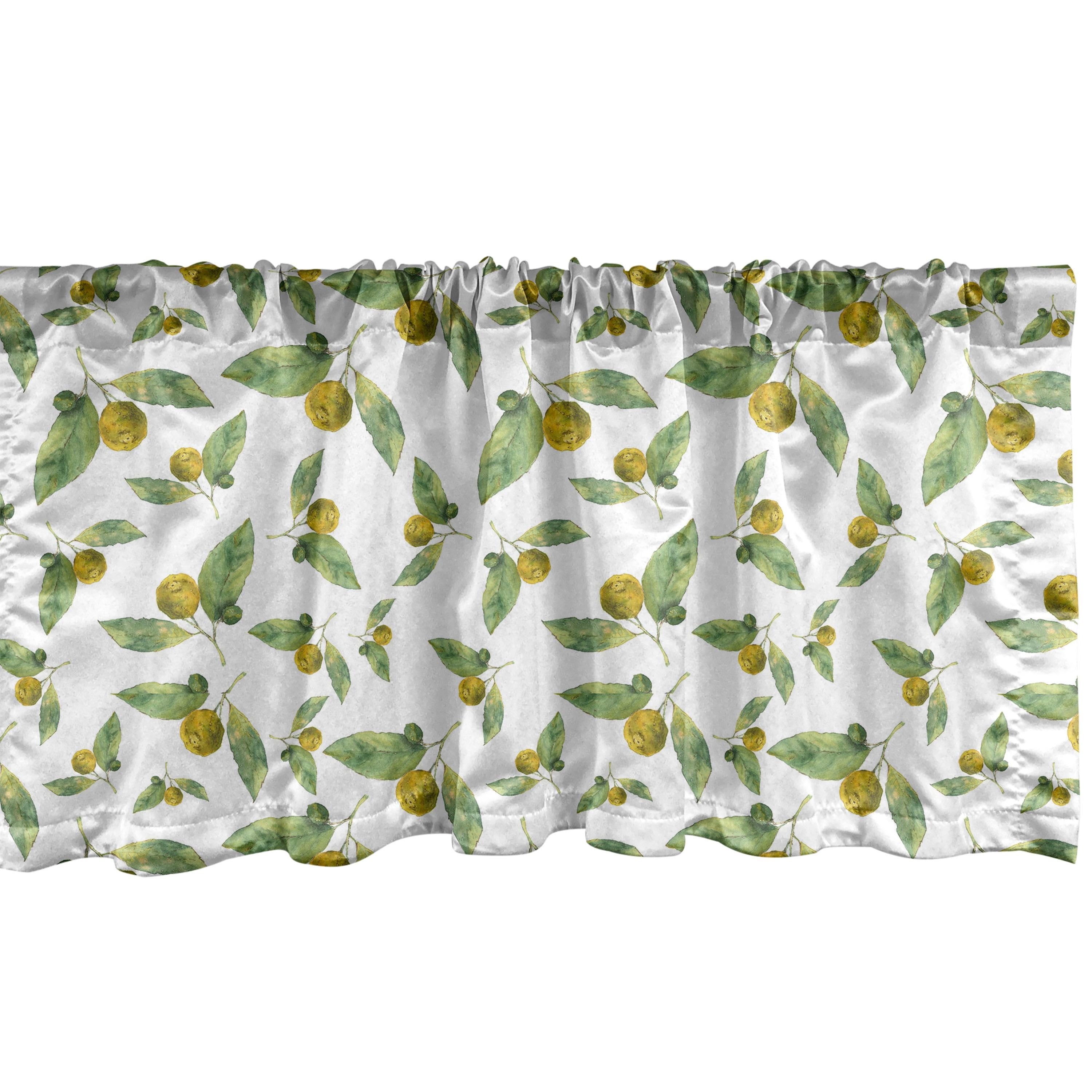 Tangerine Window Valance, Clementines Mandarin Citrus Fruit Pattern