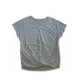 thumbnail image 1 of Tangerine Womens Size 2X-Large Short Sleeve V-Neck Twist Front Light-Weight Tee, Heather Ivory, 1 of 1