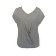 thumbnail image 1 of Tangerine Womens Size Small Twisted Front Top, Heather Grey, 1 of 1