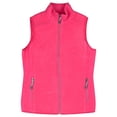 thumbnail image 1 of Tangerine Womens Sleeveless Jacquard Fleece Vest Small Coral Red, 1 of 1