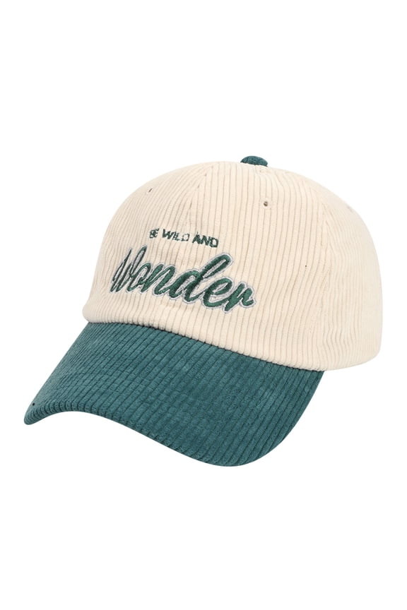 Baseball Cap Women Classic Corduroy Baseball Cap Vintage Hat Casual Prep Fashion Stylish Char Hat