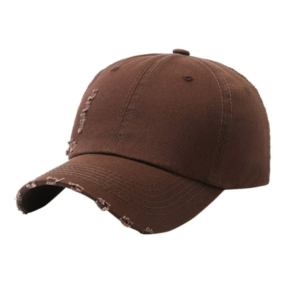 Tanghaowl Baseball Cap Women Couple's Fashion Hole Casual Cap Washed Old Hat Sun Protective Soft Top Smooth Plate Baseball Cap Softball
