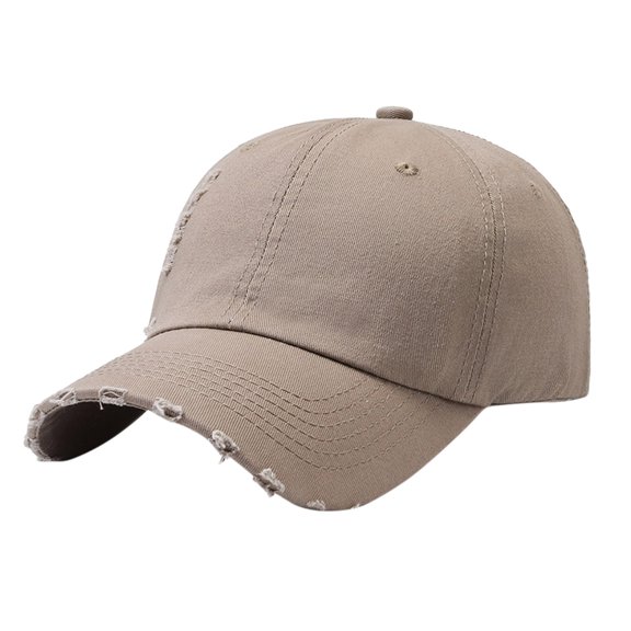Tanghaowl Baseball Cap Women Couple's Fashion Hole Casual Cap Washed Old Hat Sun Protective Soft Top Smooth Plate Baseball Cap Softball