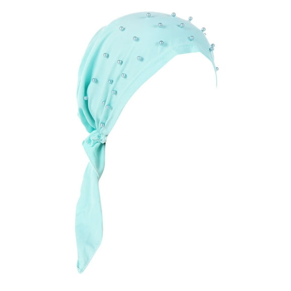 Tanghaowl Baseball Cap Women Hat Head Hair Beading Turban Scarf Loss Stretch Women Wrap Baseball Caps Embroiled Hats