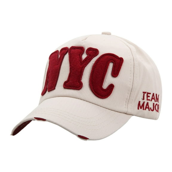 Tanghaowl Baseball Cap Women NYC Letter Baseball Cap For Men And Women Spring Summer Sports Hat Casual Sun Adjustable Dad Hat Hat Organizer for Baseball Caps Shelf