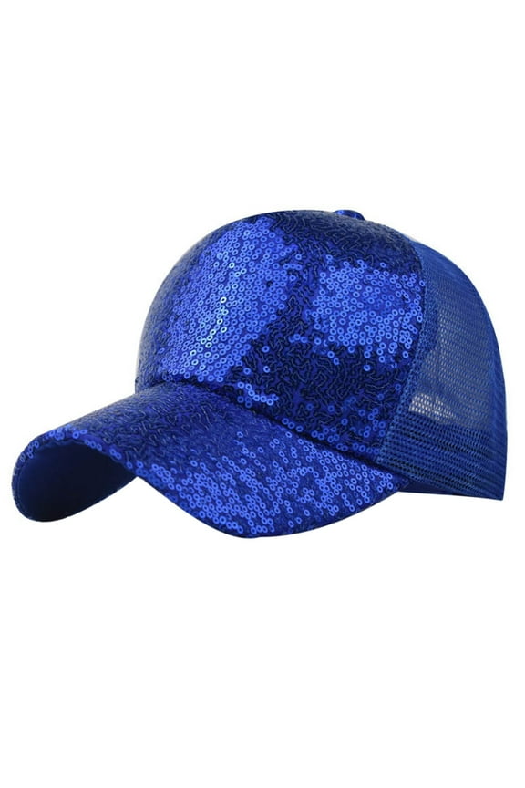 Baseball Cap Women Unisex Fashion Sequin Mesh Cap, Breathable Color-Changing Sunshade Hat, Cap with Net " Work Baseball Hats for Men