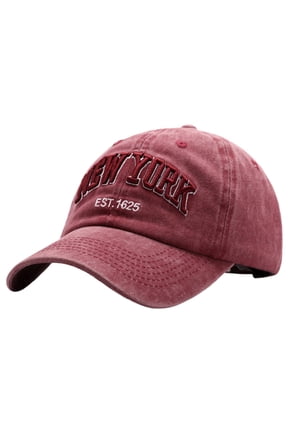 Baseball Cap Women Vintage Washed Denim Baseball Cap With Embroidered Letters Unisex New York Style Dad Hat Mens Hat Size 8