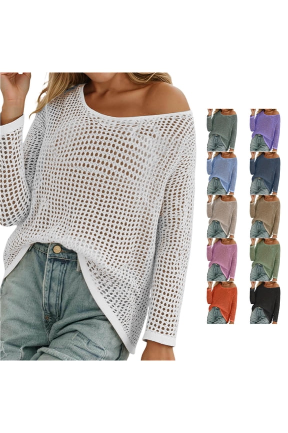 Bikini Cover Up, Swimsuit Cover Up Women's Summer Hollow Out Sleeveless Beach Tunic Knit Top Loose Fit Breezy Outwear for Everyday Casual White M