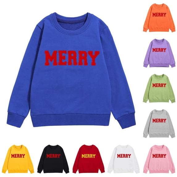 Tanghaowl Childrens Hoodies Girl Hoodie Long Sleeve Soft Sweatshirt Graphic Hoody Kids Cute Pullovers Top Clothes for Girls Boys Blue 12-13 Years