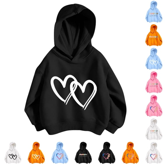 Tanghaowl Childrens Hoodies Kids Girls Sports Shirt Boy Girl Casual Personality Hoodie Pullover Hooded with No Pocket Suitable for Active Kids Black2 7-8 Years