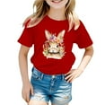 thumbnail image 1 of Tanghaowl Easter Shirts for Boys Girls Easter Children's Cute Rabbit Easter Egg Casual T Shirt Baby Girls Tunic, 1 of 4