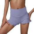 thumbnail image 1 of Tanghaowl Girls Athletic Ruffle Shorts High Waisted Yoga Dance Shorts Comfy Workout Gymnastics Shorts Girls Playground Shorts, 1 of 5