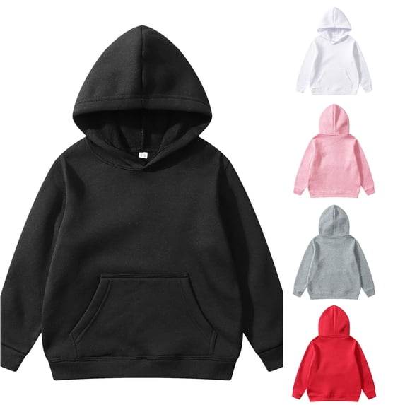 Tanghaowl Girls Pullover Boys Girls Toddlers Pullover Hoodie Sweatshirts for Casual Comfortable Style and Warmth Black 3-4 Years