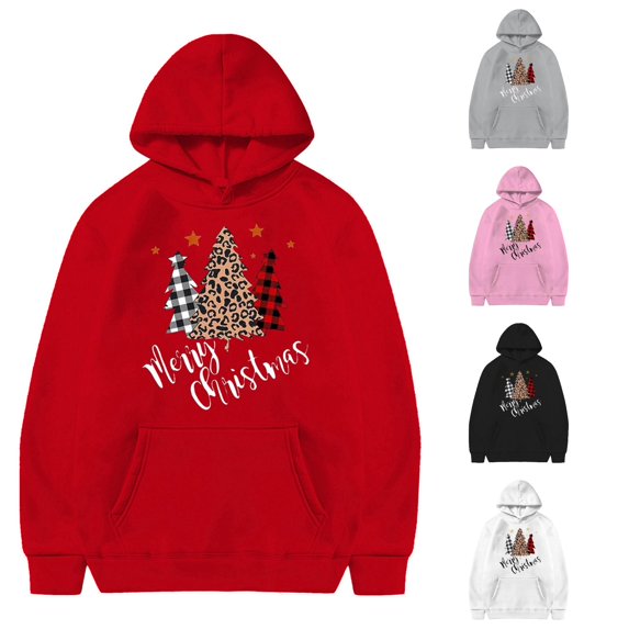 Tanghaowl Girls Pullover Print Girls Casual Pullover Sweatshirt Long Sleeve Crewneck Soft Playful Top for Holiday Festive Outfit and Daily Red 12-13 Years