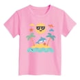 thumbnail image 1 of Tanghaowl Girls Shirts Boys Girls' Island Print Casual T Shirt Fashion Kids' Comfort Fit Top For Beach & Daily Wear Girlhood Teens around The World in Their Own Voices, 1 of 4